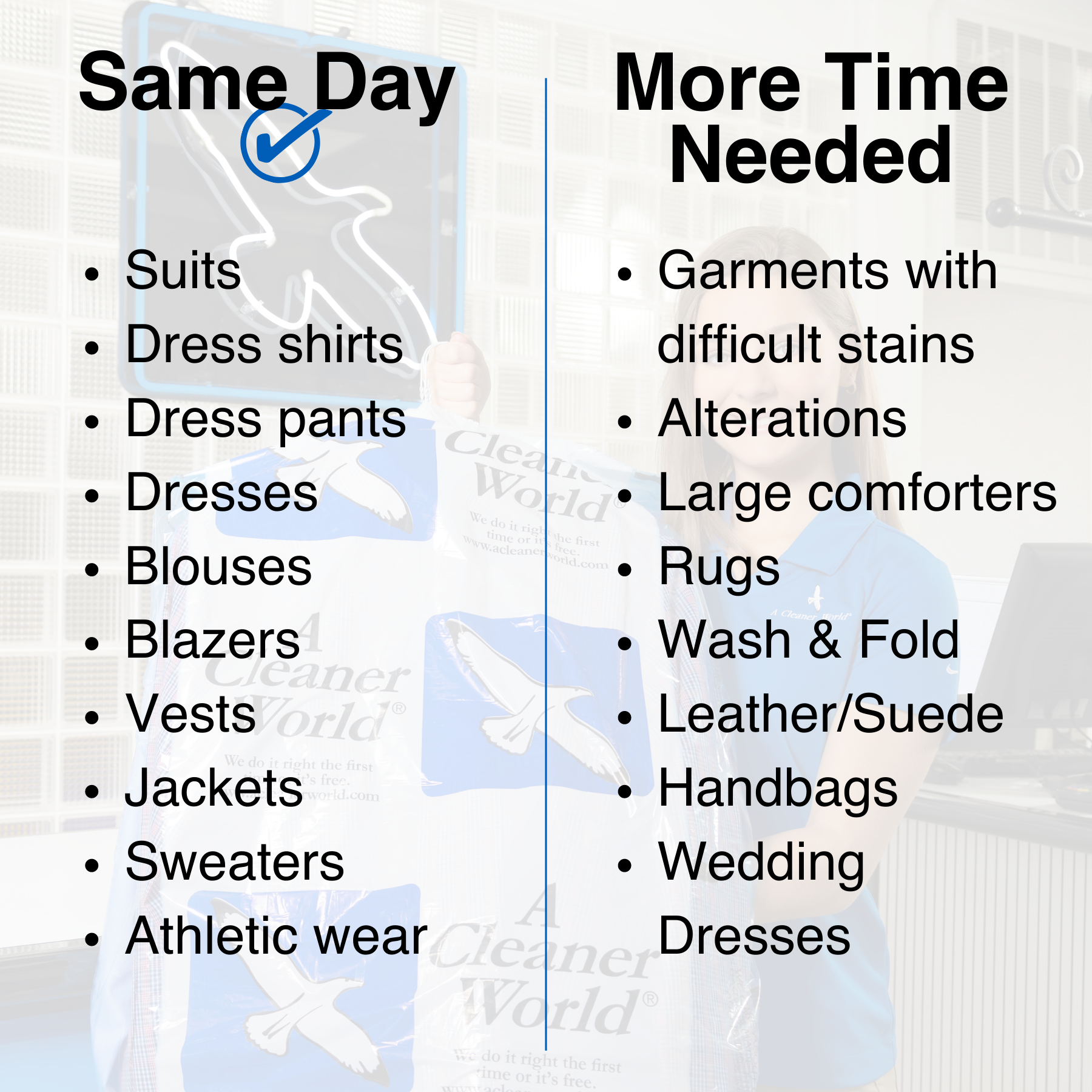 same day service a cleaner world