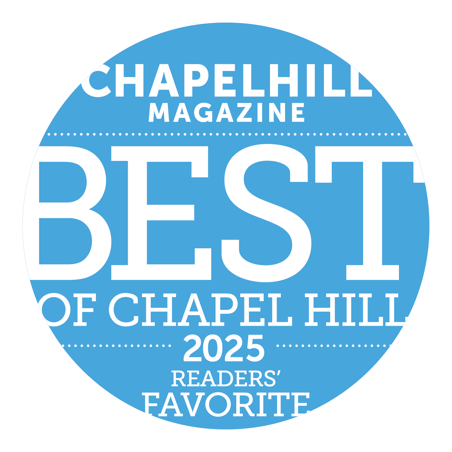 Best of Chapel Hill 2025 Readers' Favorite